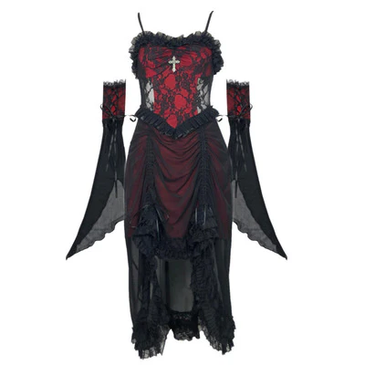 Blood Supply - Drawstring Christmas Gothic Lolita Long Dress - Image 10