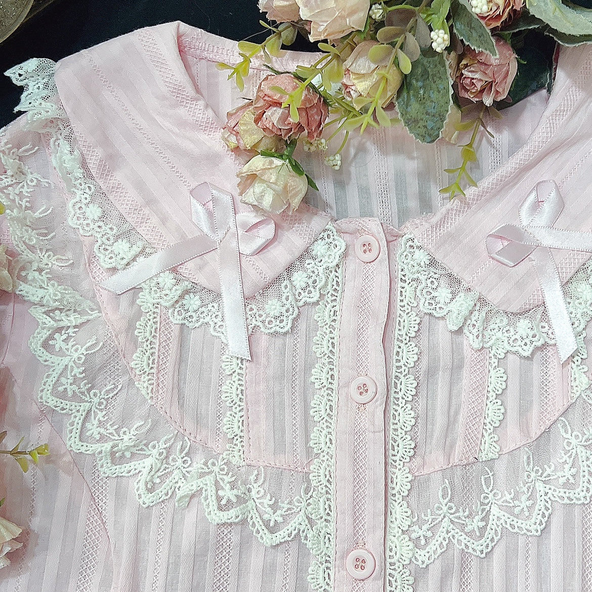 Summer Short Sleeve Cotton Lolita Blouse - Image 17