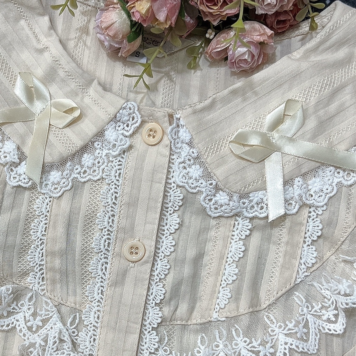 Summer Short Sleeve Cotton Lolita Blouse - Image 18
