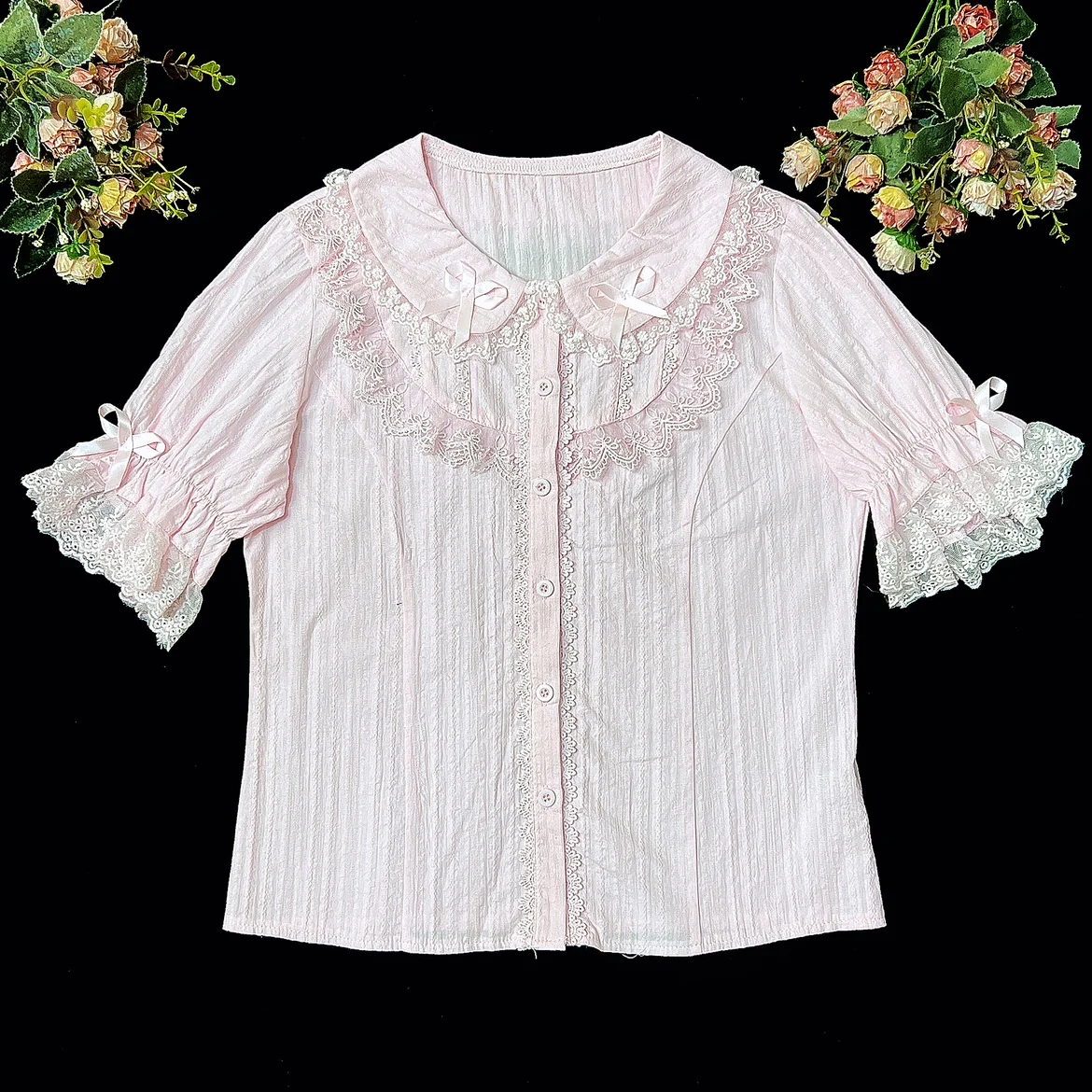 Summer Short Sleeve Cotton Lolita Blouse - Image 21