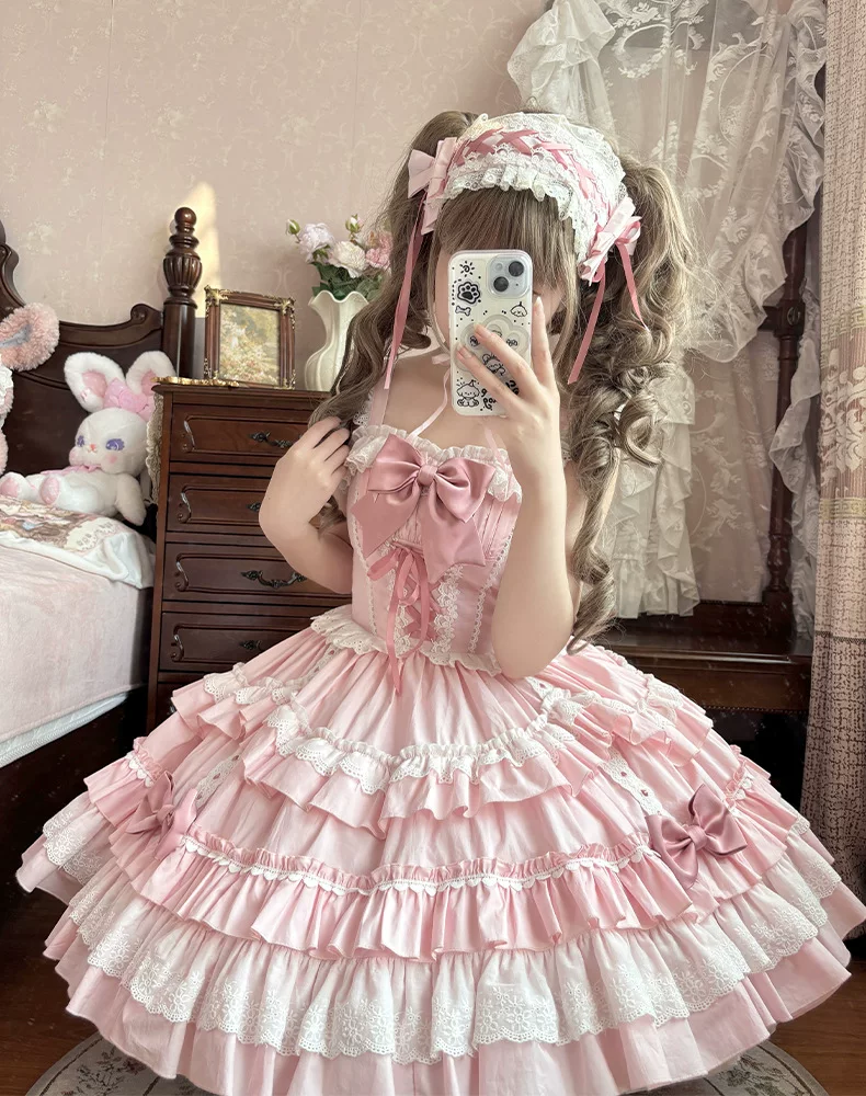 Sweet Mousse - Dreamy Sweet Lolita JSK Dress, Tiered Skirt - Image 4