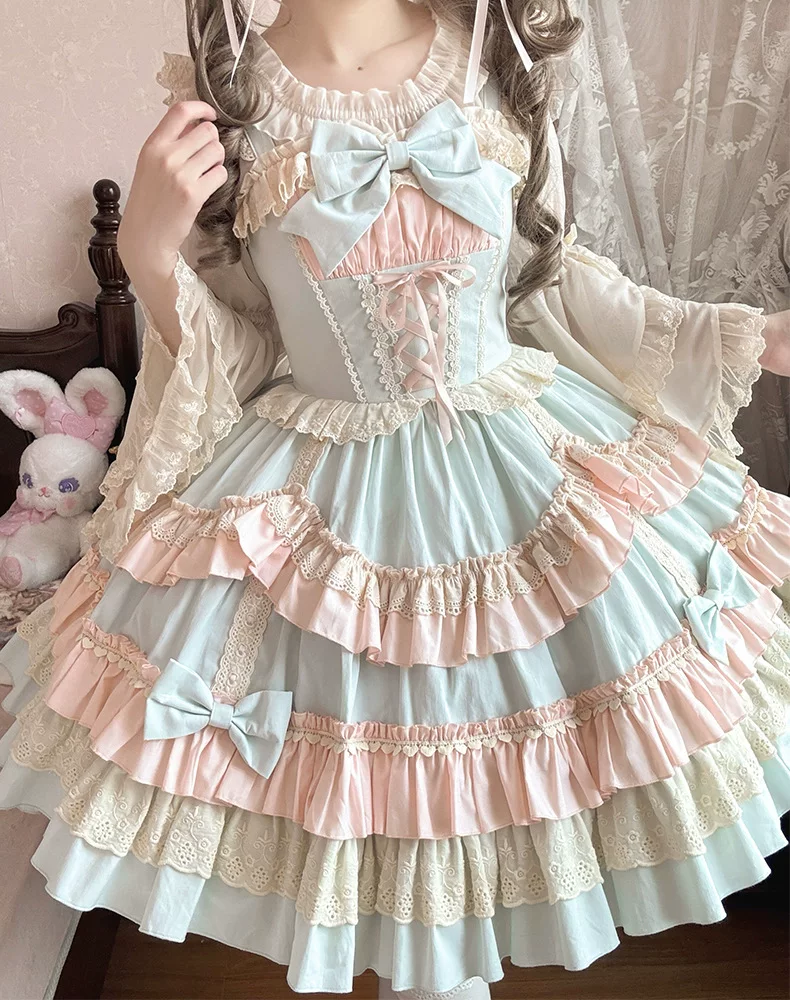 Sweet Mousse - Dreamy Sweet Lolita JSK Dress, Tiered Skirt - Image 5