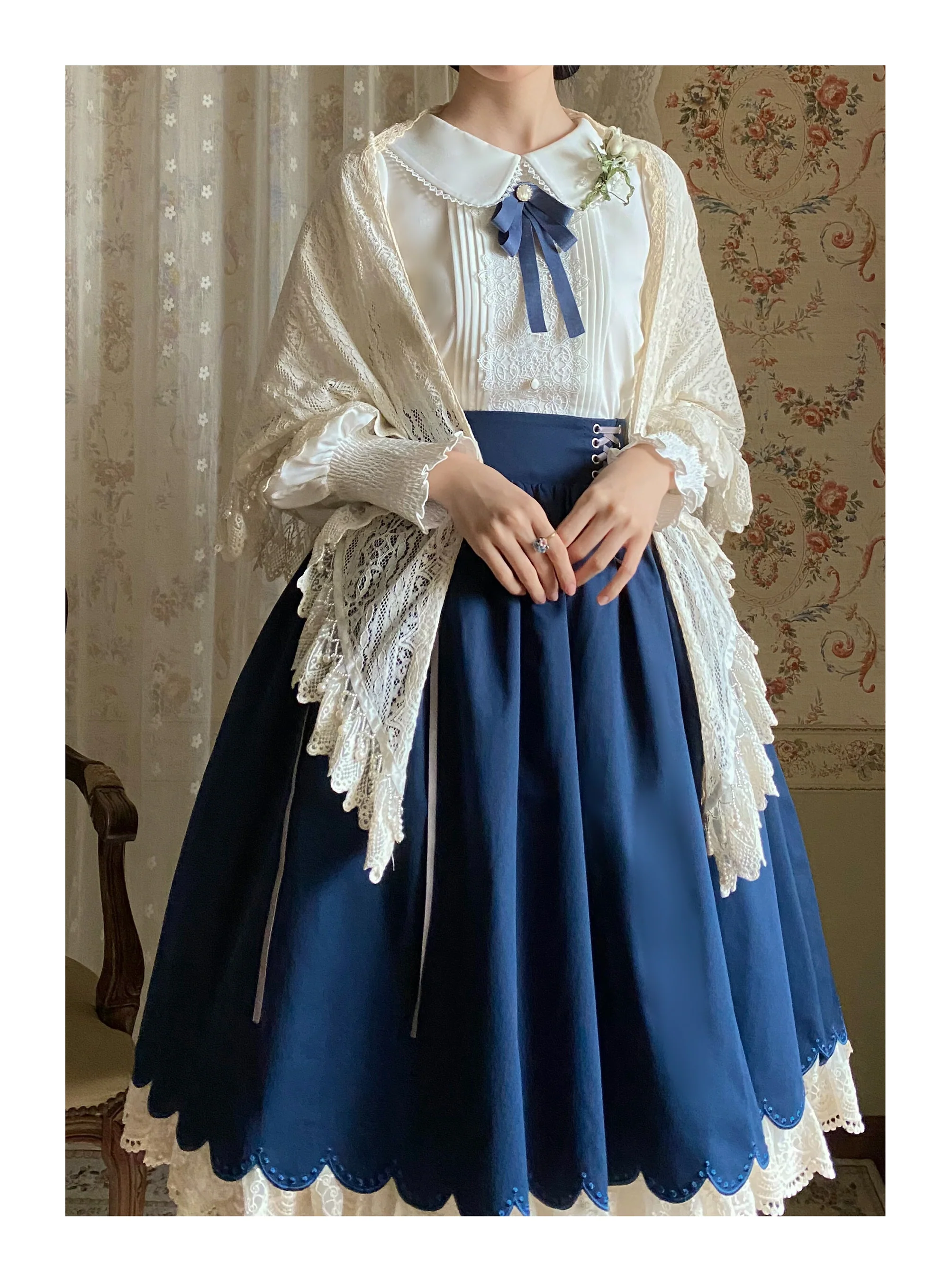 Countess's Autumn Tour - Retro Lolita Embroidery Long SK - Image 10