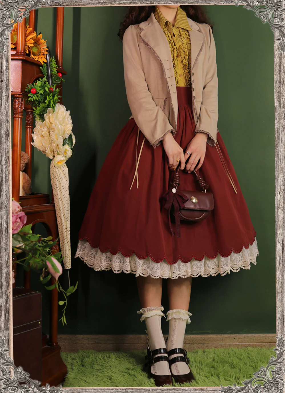 Countess's Autumn Tour - Retro Lolita Embroidery Long SK - Image 18