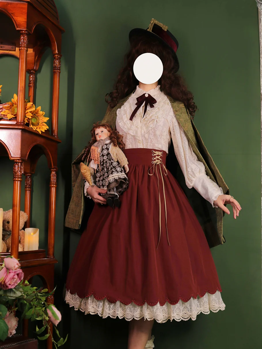 Countess's Autumn Tour - Retro Lolita Embroidery Long SK - Image 2
