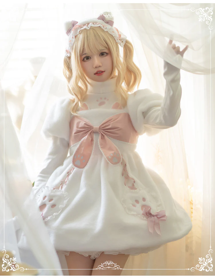 Cat Planet - Kawaii Lolita Winter Thicken OP - Image 12