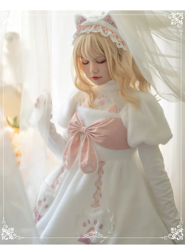 Cat Planet - Kawaii Lolita Winter Thicken OP - Image 15