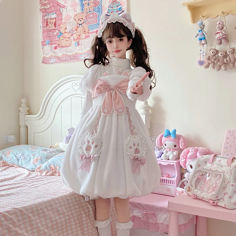 Cat Planet - Kawaii Lolita Winter Thicken OP - Image 2