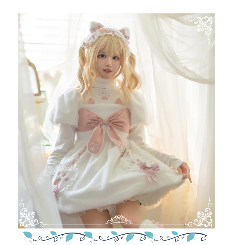 Cat Planet - Kawaii Lolita Winter Thicken OP - Image 7