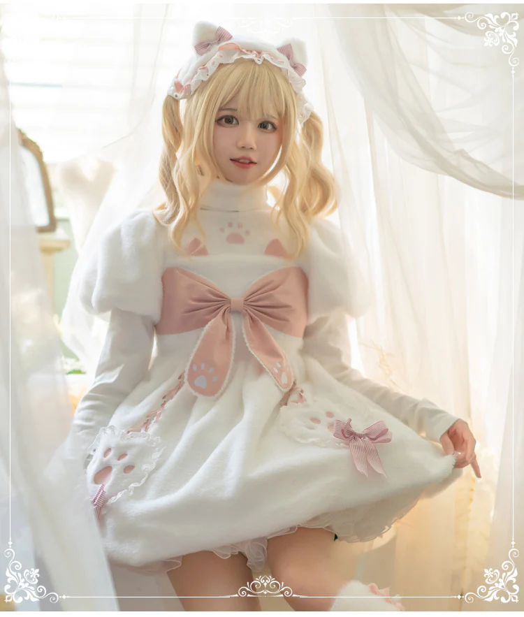 Cat Planet - Kawaii Lolita Winter Thicken OP - Image 8