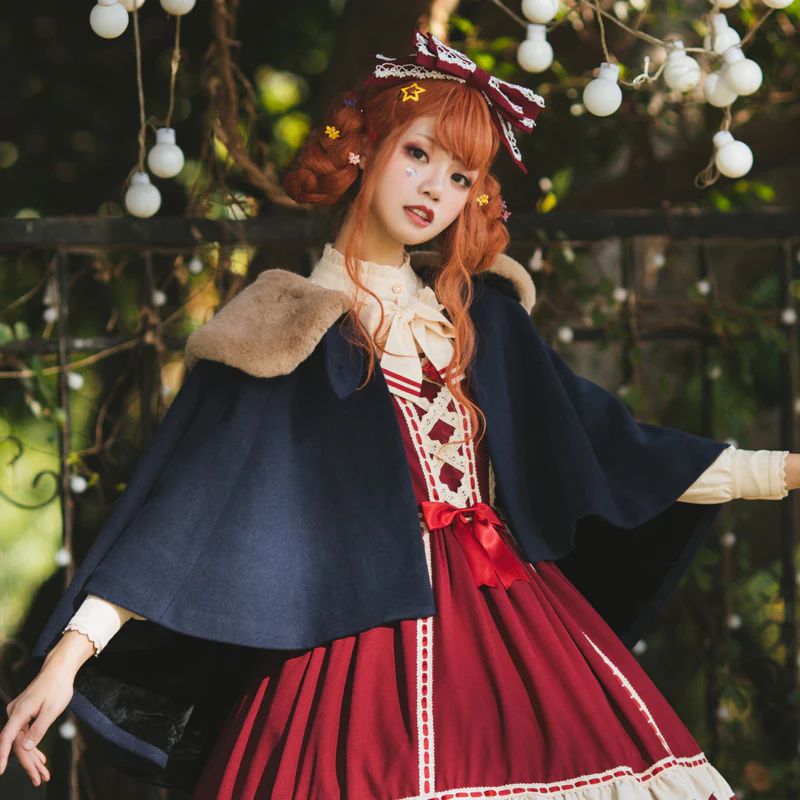 Miss Betty - Lolita Autumn and Winter Wool Cape - Image 11