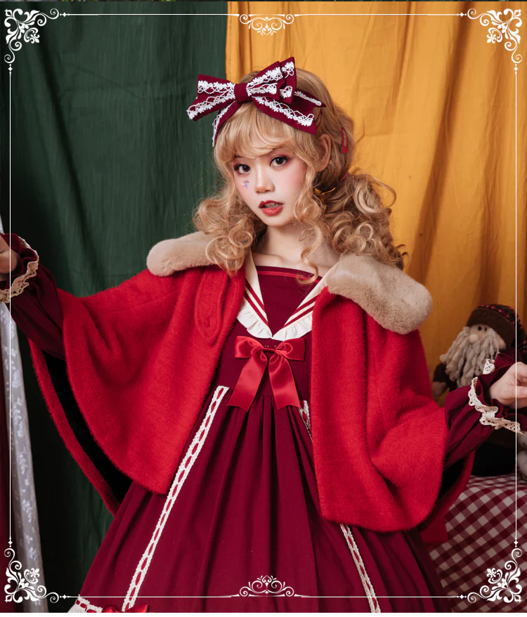 Miss Betty - Lolita Autumn and Winter Wool Cape - Image 3