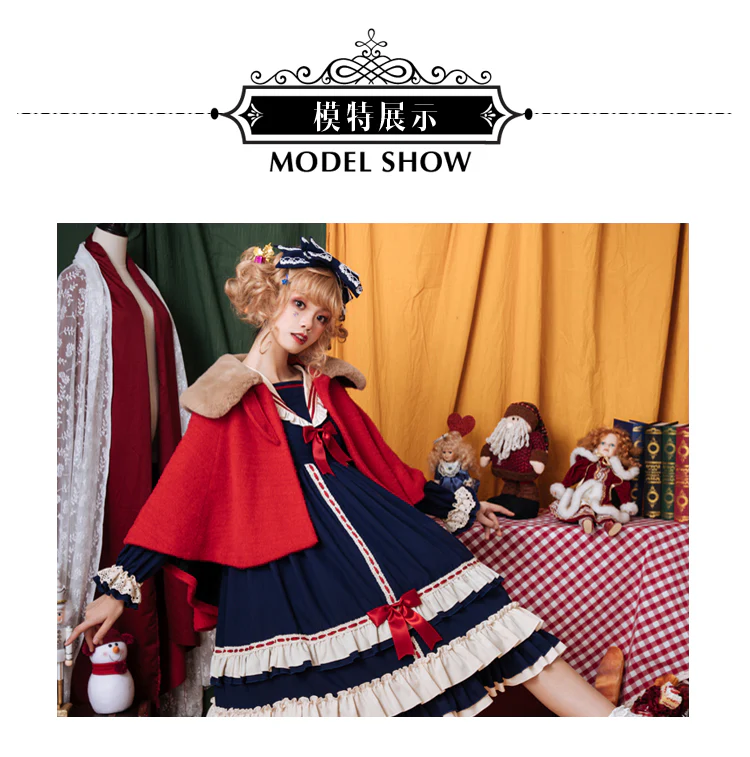 Miss Betty - Lolita Autumn and Winter Wool Cape - Image 4