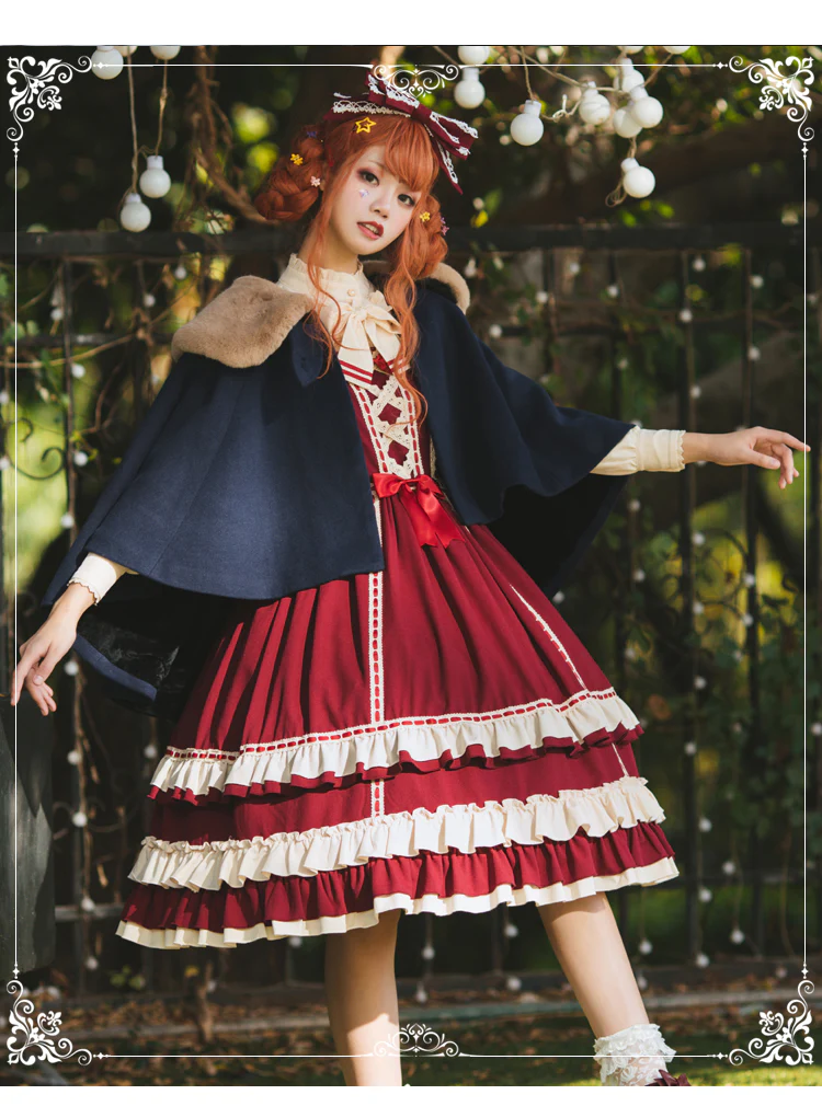 Miss Betty - Lolita Autumn and Winter Wool Cape - Image 7