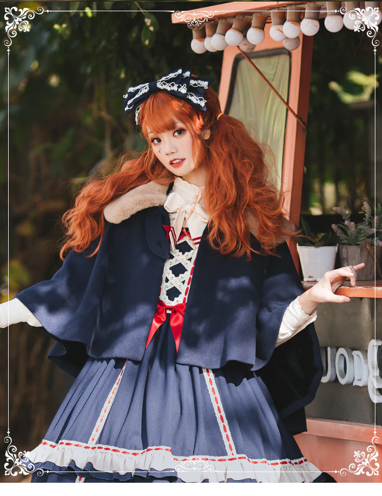 Miss Betty - Lolita Autumn and Winter Wool Cape - Image 8