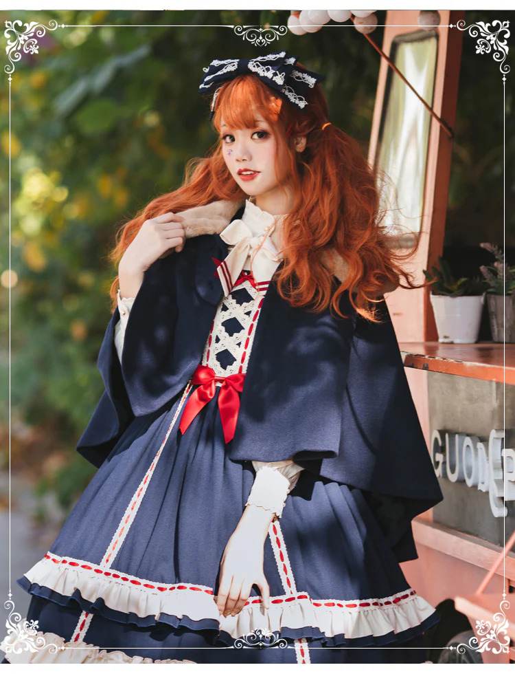 Miss Betty - Lolita Autumn and Winter Wool Cape - Image 9