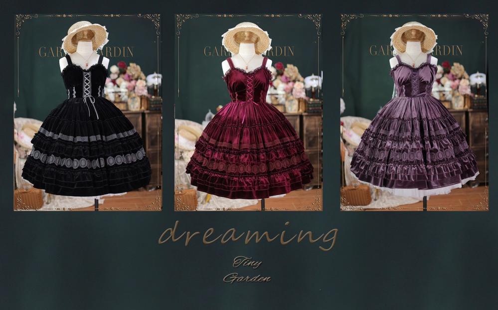 Elegant Chiffon Lolita Dress Silky Short Dream Bouquet JSK - Image 3