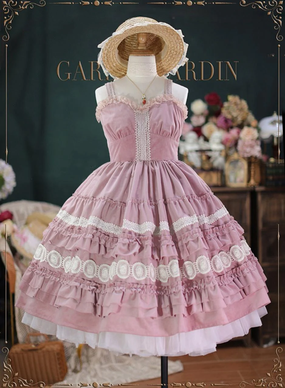 Elegant Chiffon Lolita Dress Silky Short Dream Bouquet JSK - Image 5