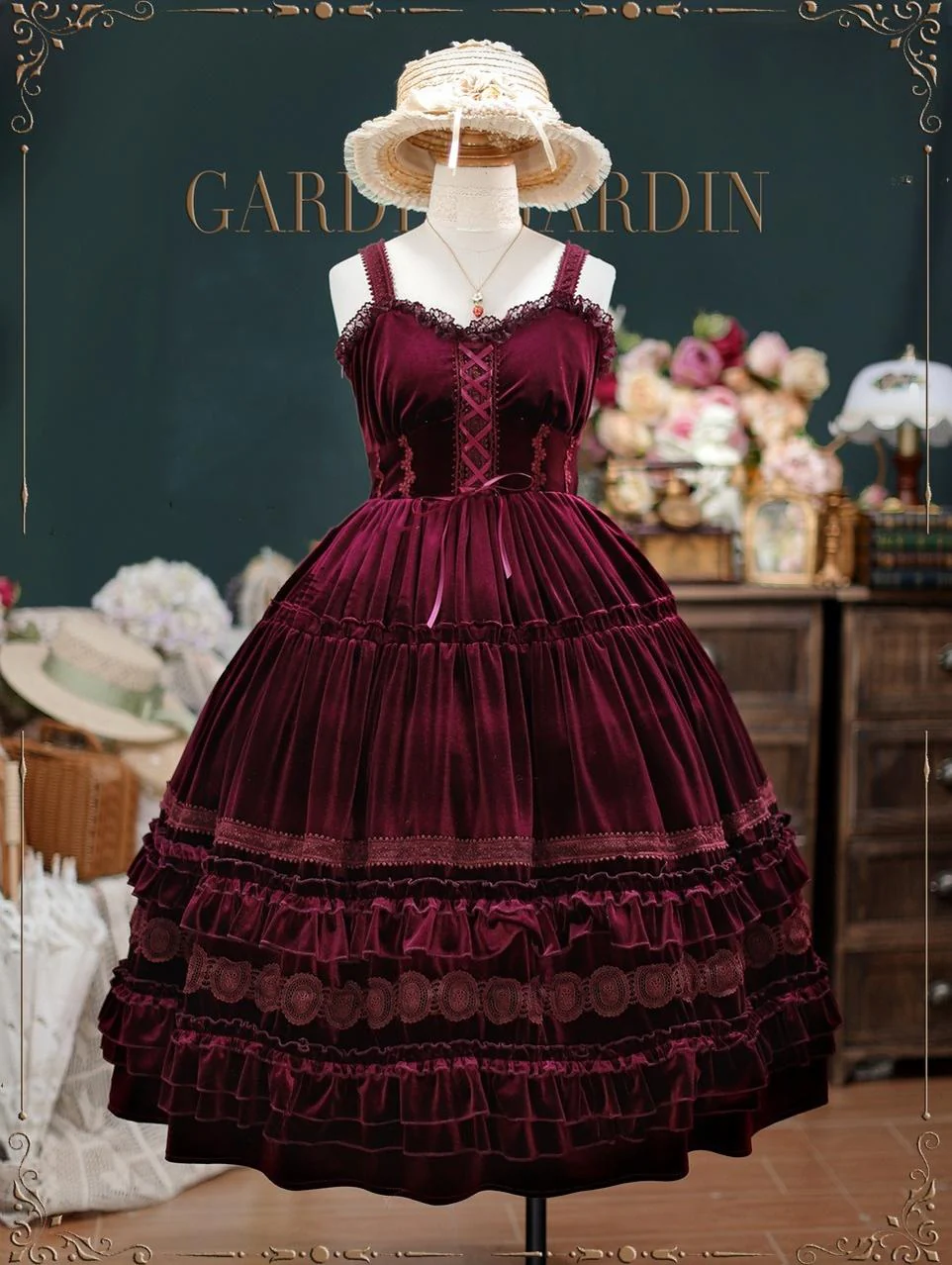 Elegant Chiffon Lolita Dress Silky Short Dream Bouquet JSK - Image 7