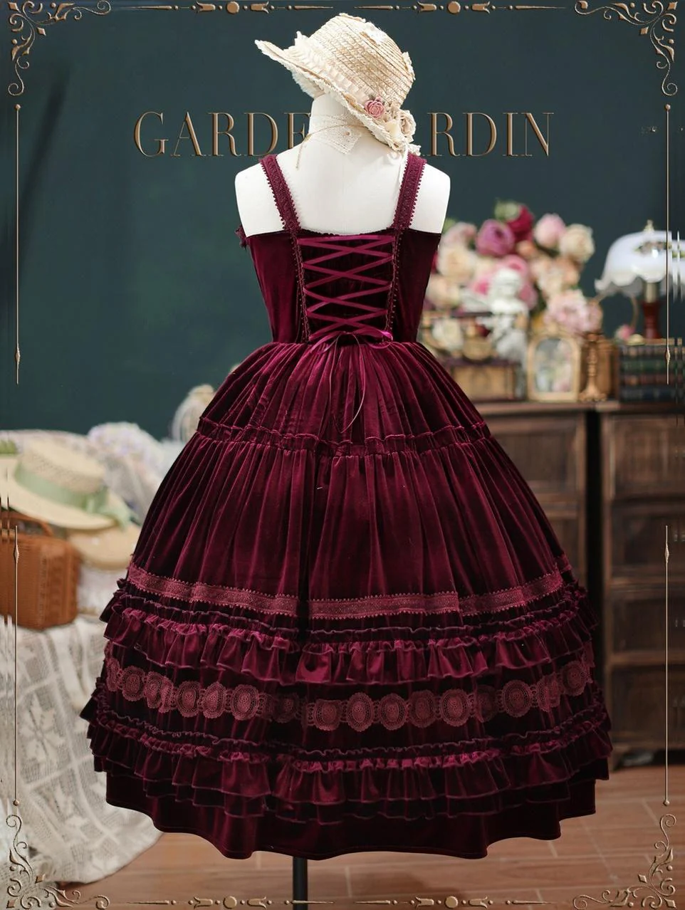 Elegant Chiffon Lolita Dress Silky Short Dream Bouquet JSK - Image 8