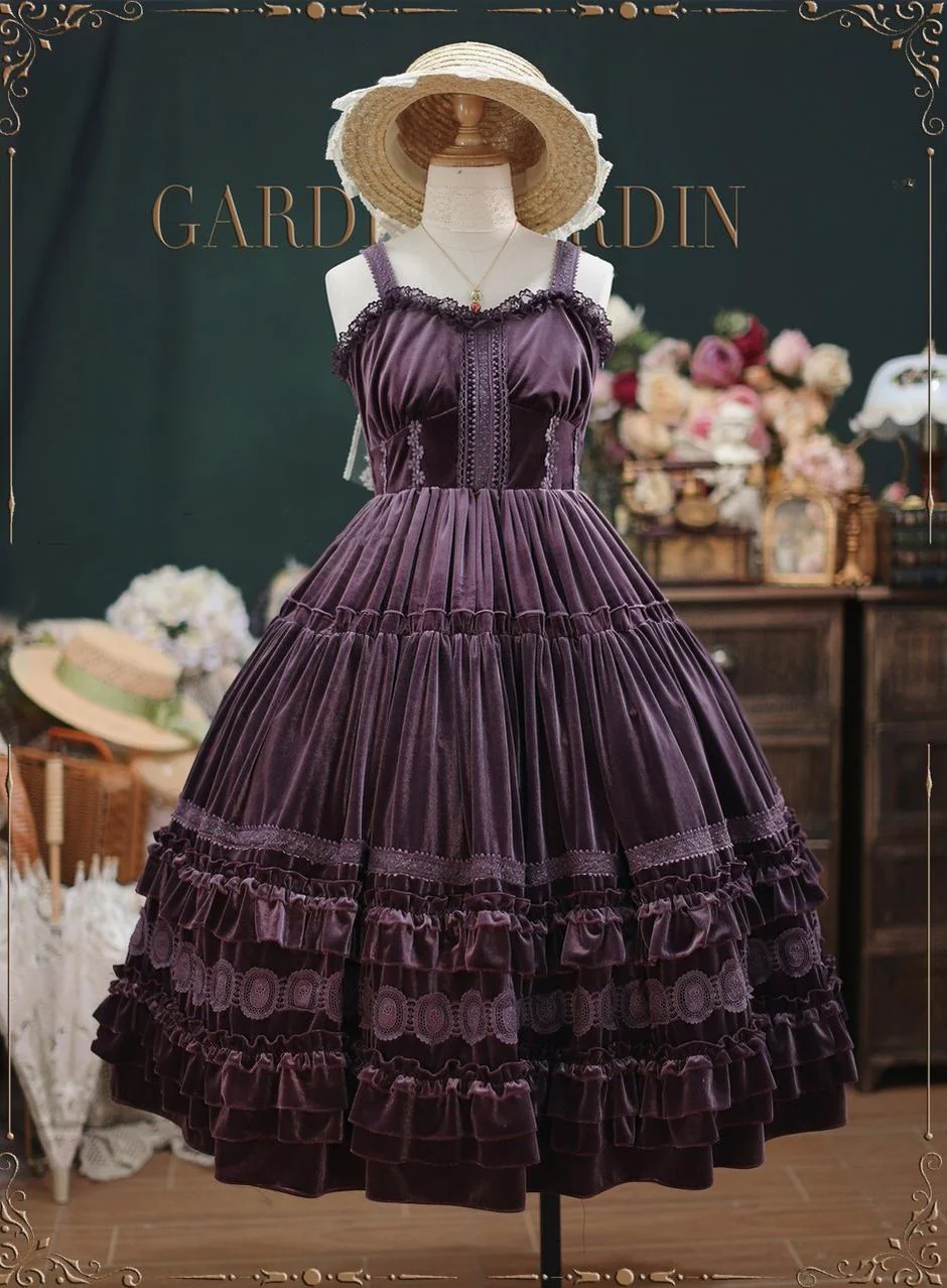 Elegant Chiffon Lolita Dress Silky Short Dream Bouquet JSK - Image 9