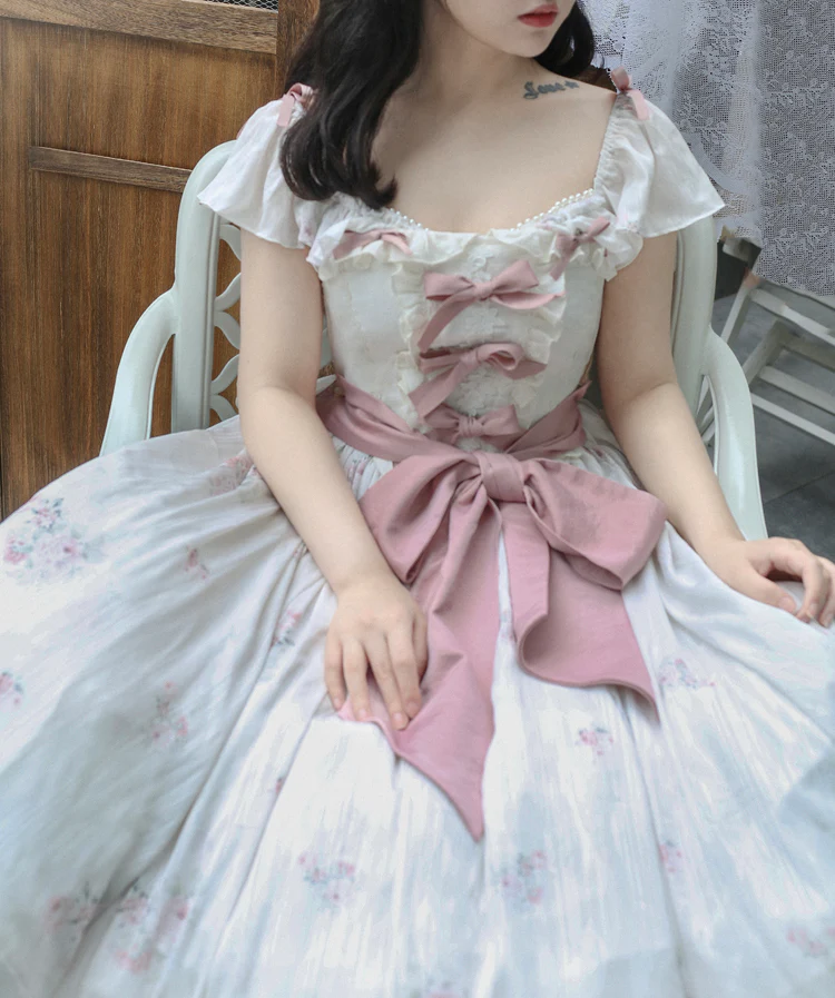 Elegant Floral Sweet Lolita OP Corset Accessory - Image 13