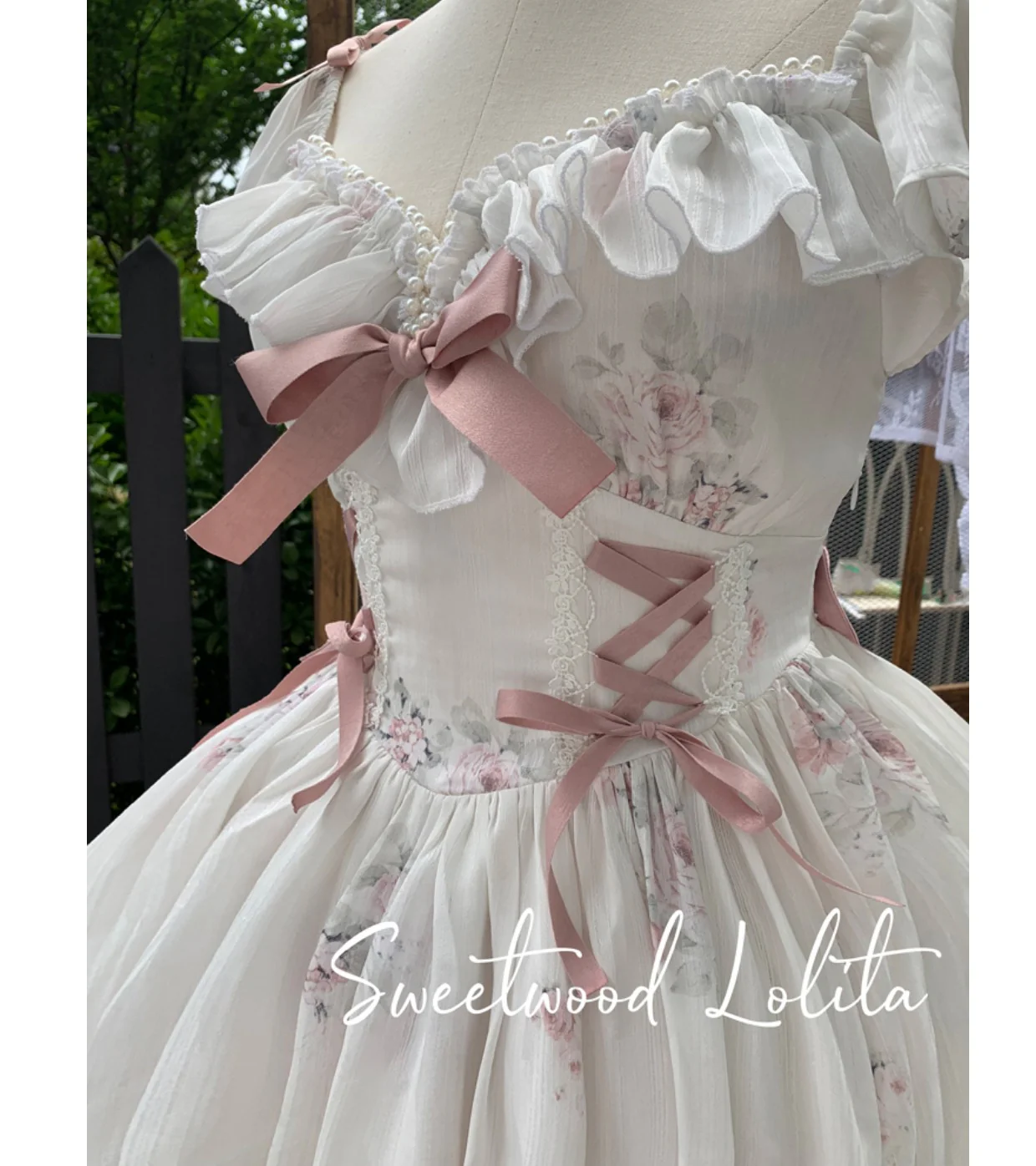 Elegant Floral Sweet Lolita OP Corset Accessory - Image 15
