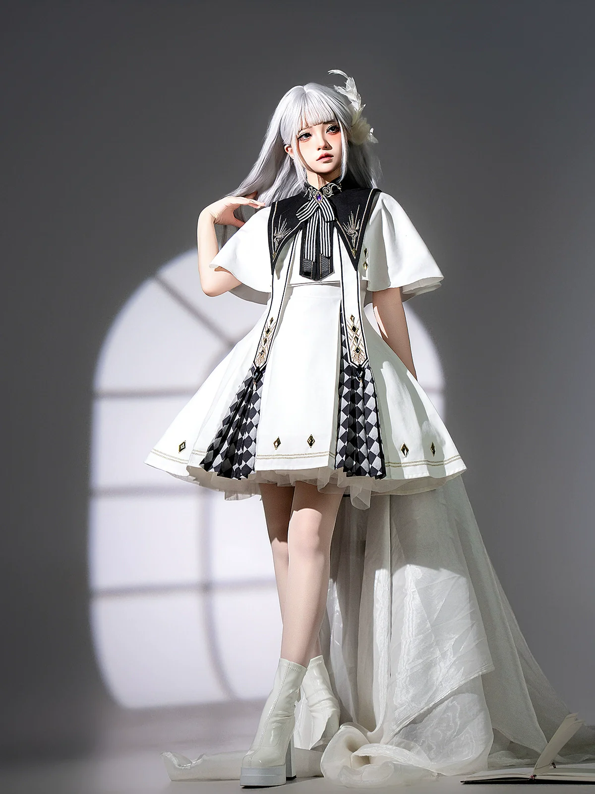 Eye of Truth - Elegant Gothic Lolita Dress Suit With Embroidery - Image 3
