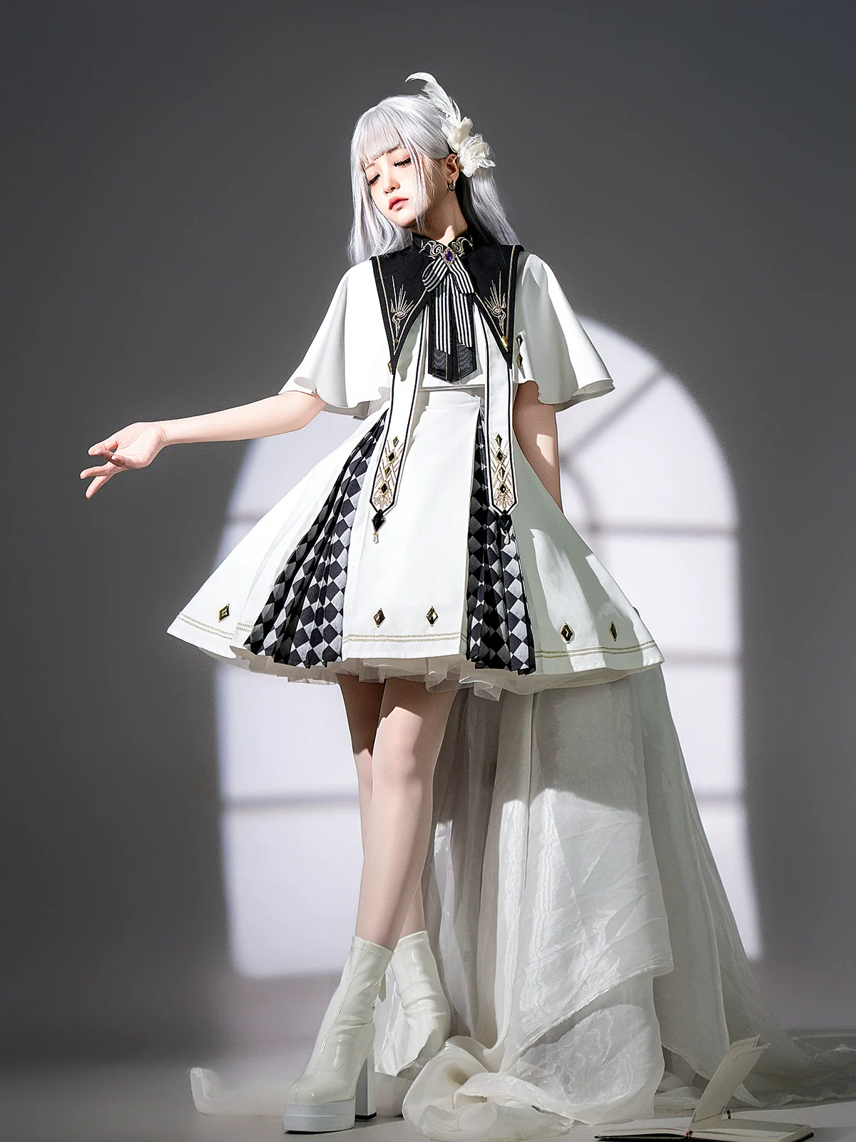 Eye of Truth - Elegant Gothic Lolita Dress Suit With Embroidery - Image 4