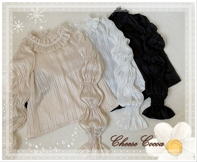 Cheese Cocoa - Star Drop Ceremony - Elegant Lolita Blouse Puff Sleeve Long Sleeve Shirt - Image 6