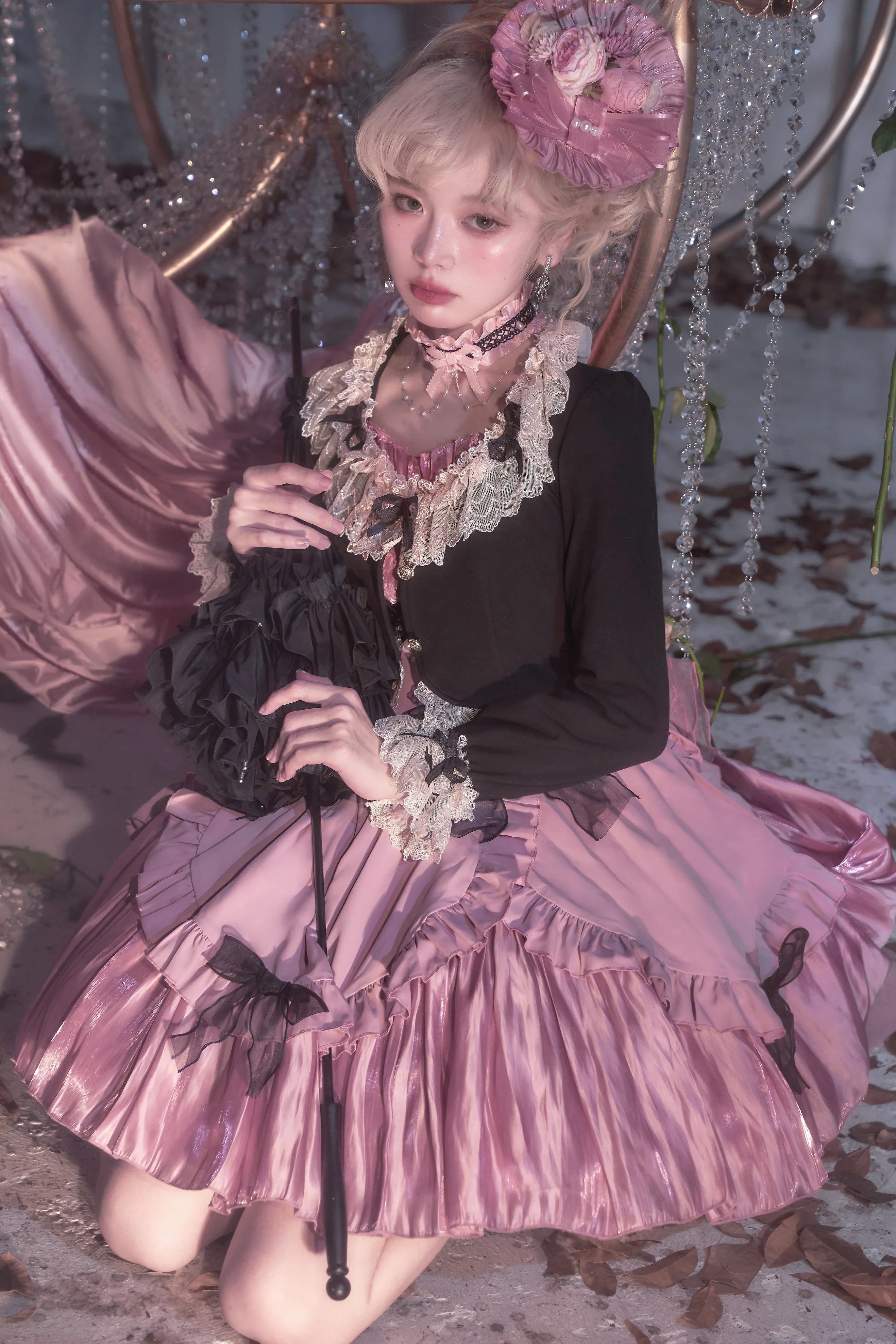 Prelude - Elegant Lolita Bolero Jacket with Lace Ruffle Frill - Image 15