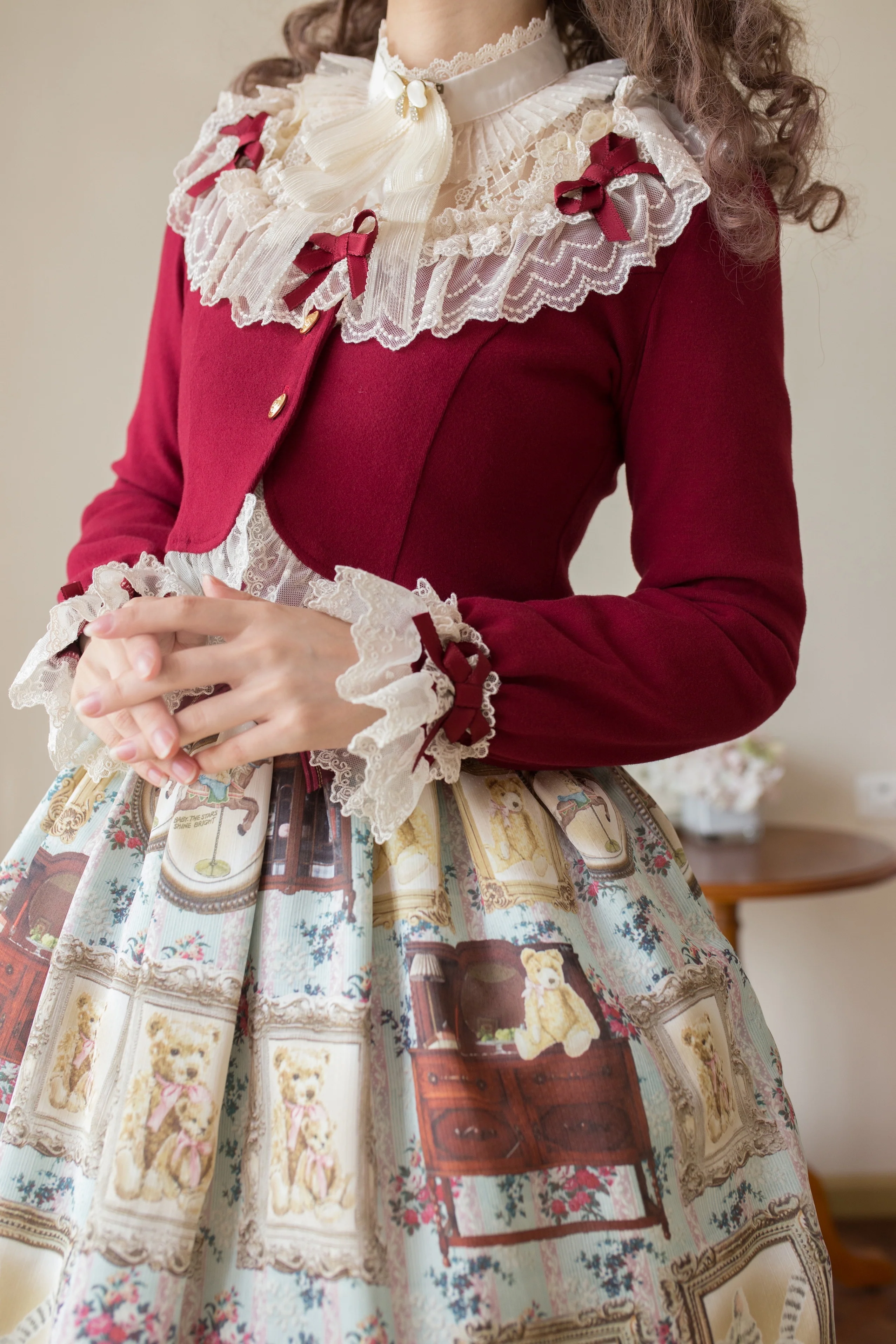 Prelude - Elegant Lolita Bolero Jacket with Lace Ruffle Frill - Image 29