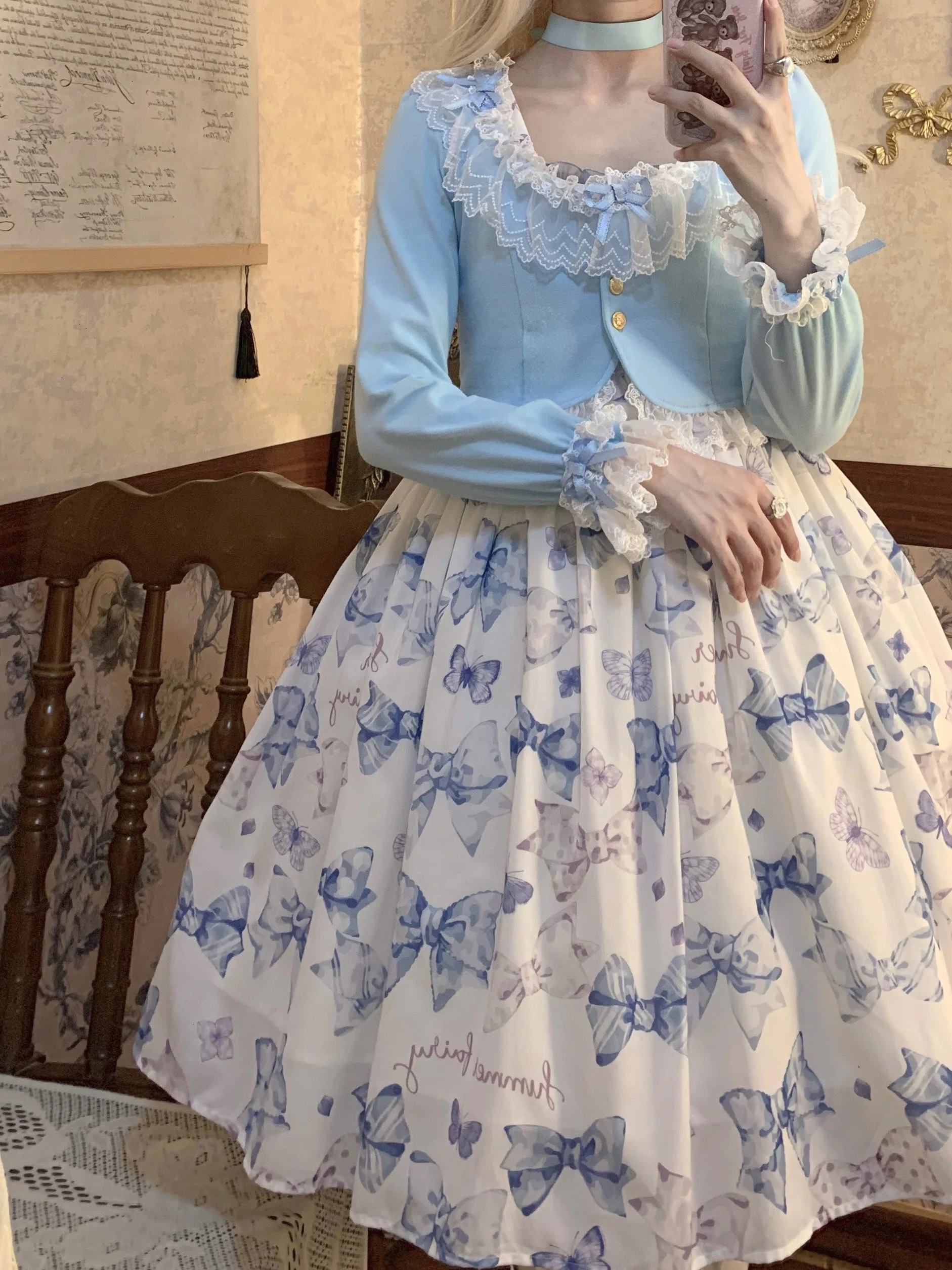 Prelude - Elegant Lolita Bolero Jacket with Lace Ruffle Frill - Image 54
