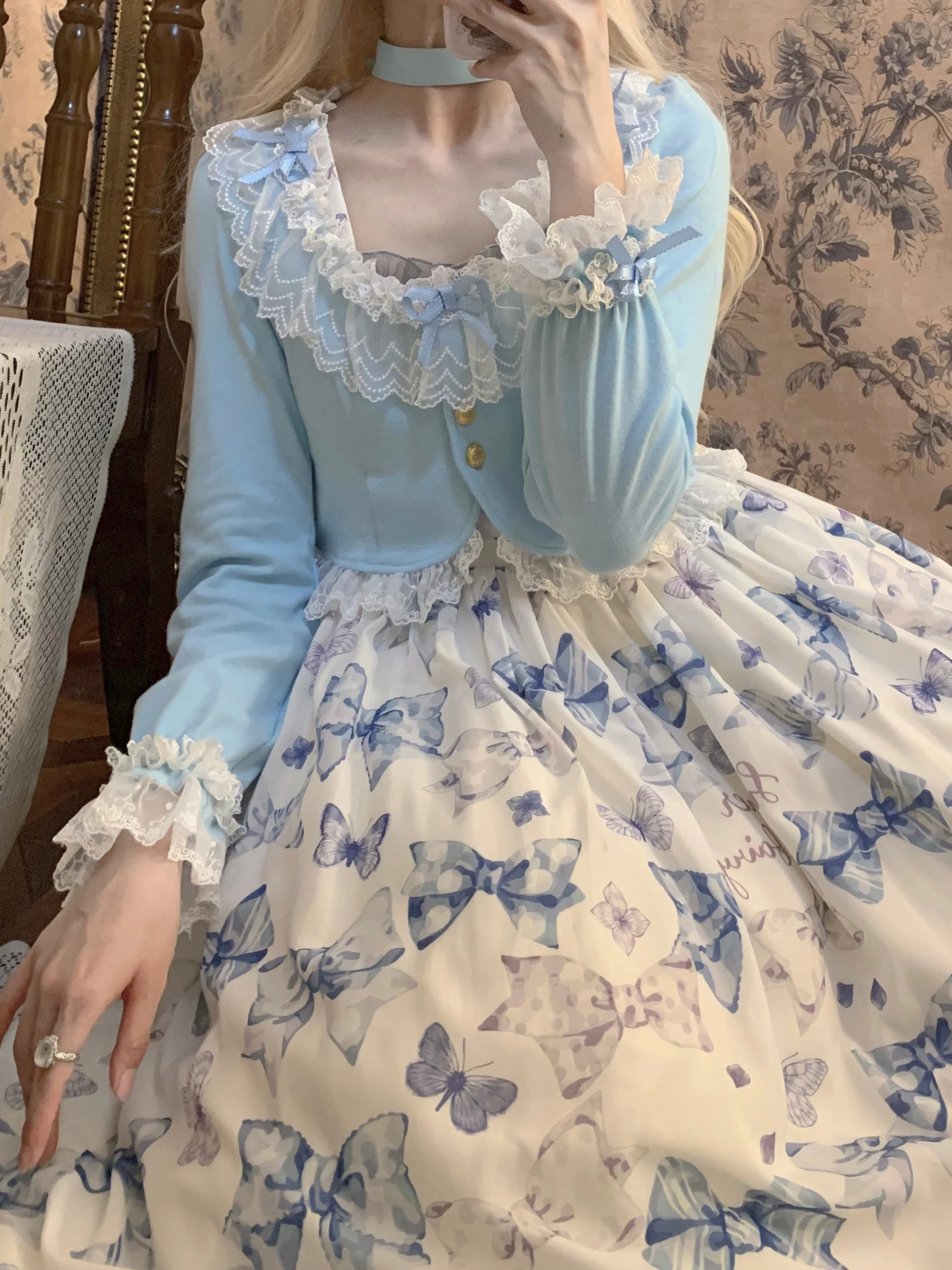 Prelude - Elegant Lolita Bolero Jacket with Lace Ruffle Frill - Image 55