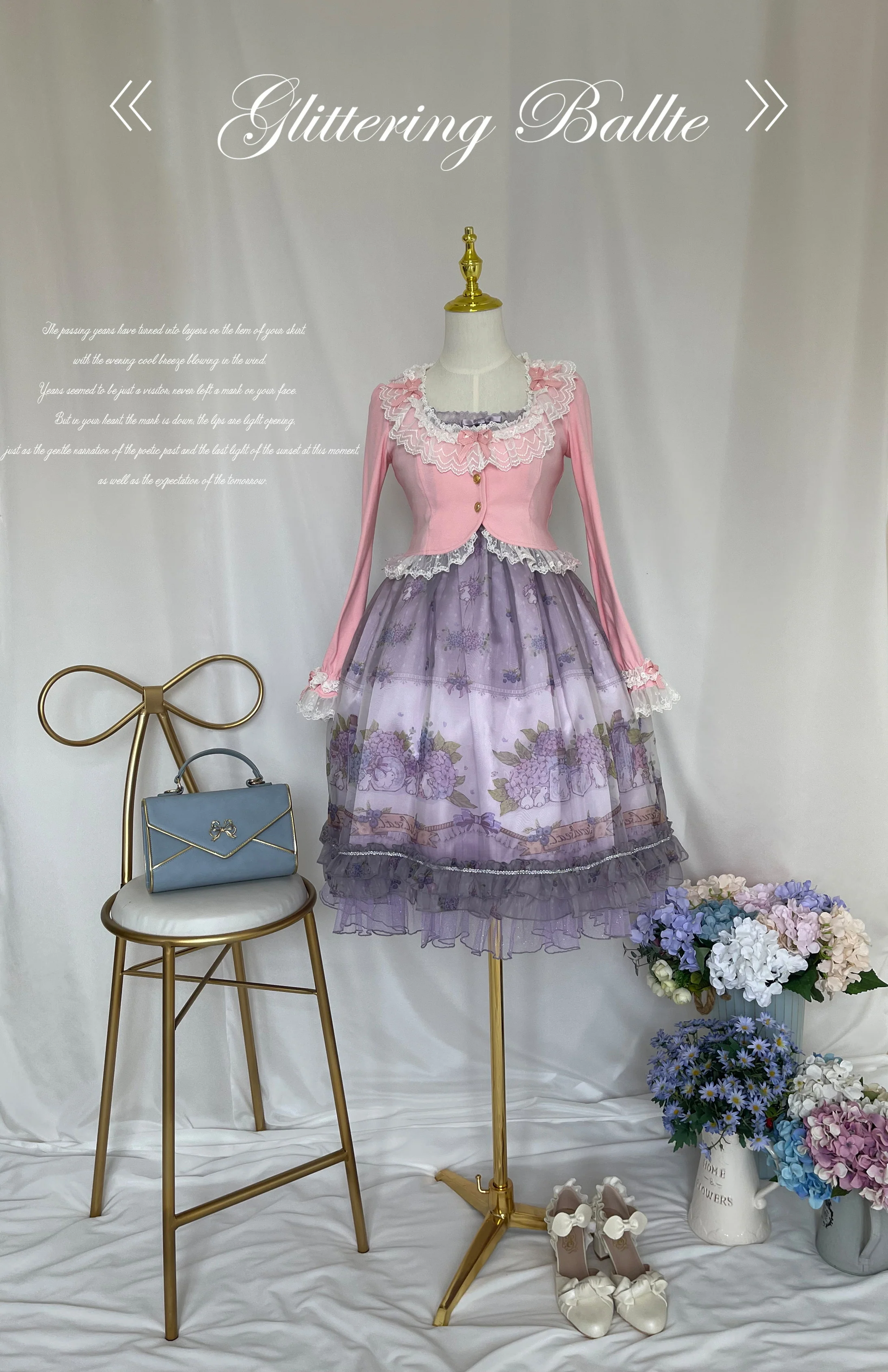 Prelude - Elegant Lolita Bolero Jacket with Lace Ruffle Frill - Image 58