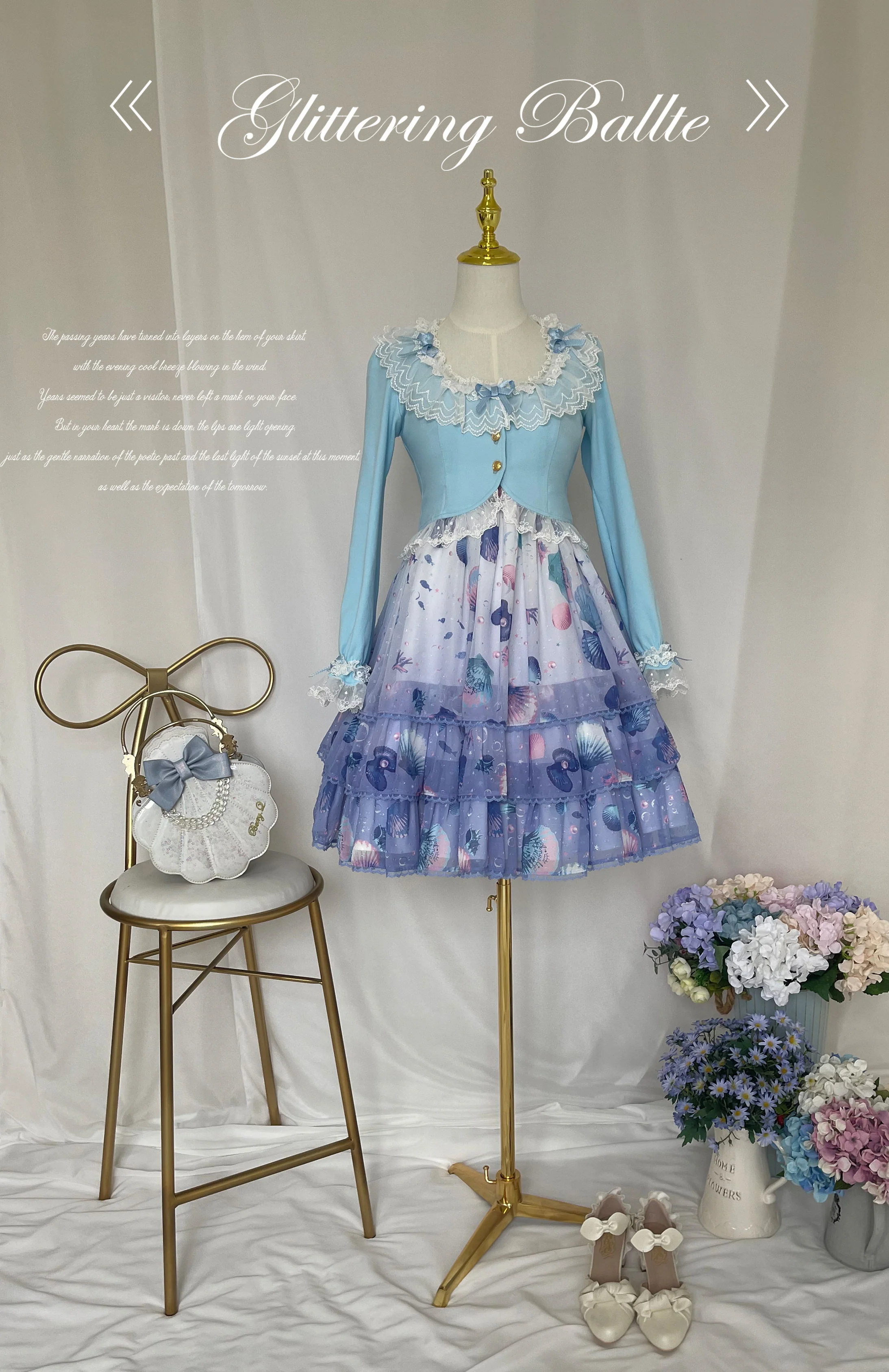 Prelude - Elegant Lolita Bolero Jacket with Lace Ruffle Frill - Image 60