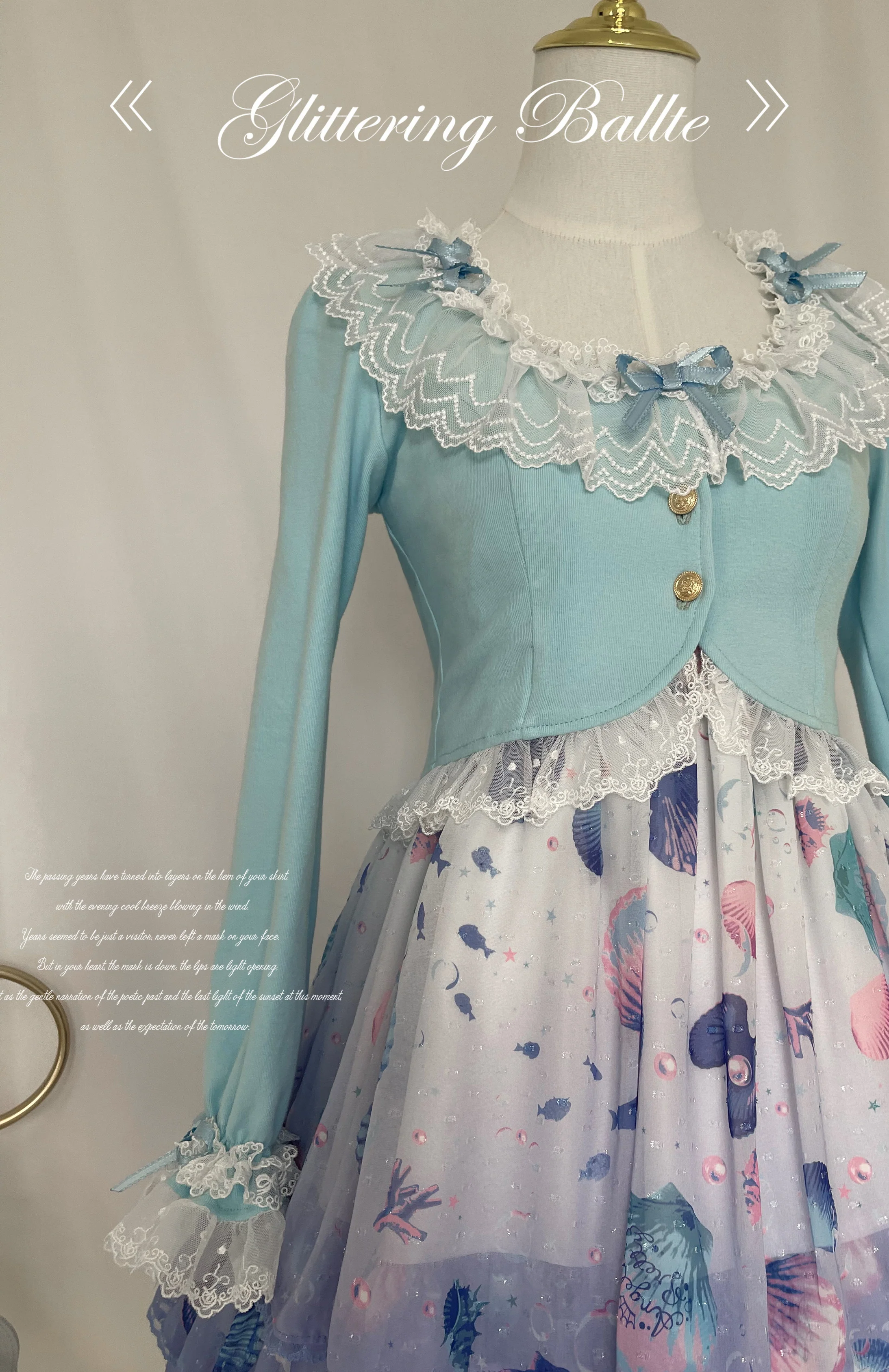 Prelude - Elegant Lolita Bolero Jacket with Lace Ruffle Frill - Image 61