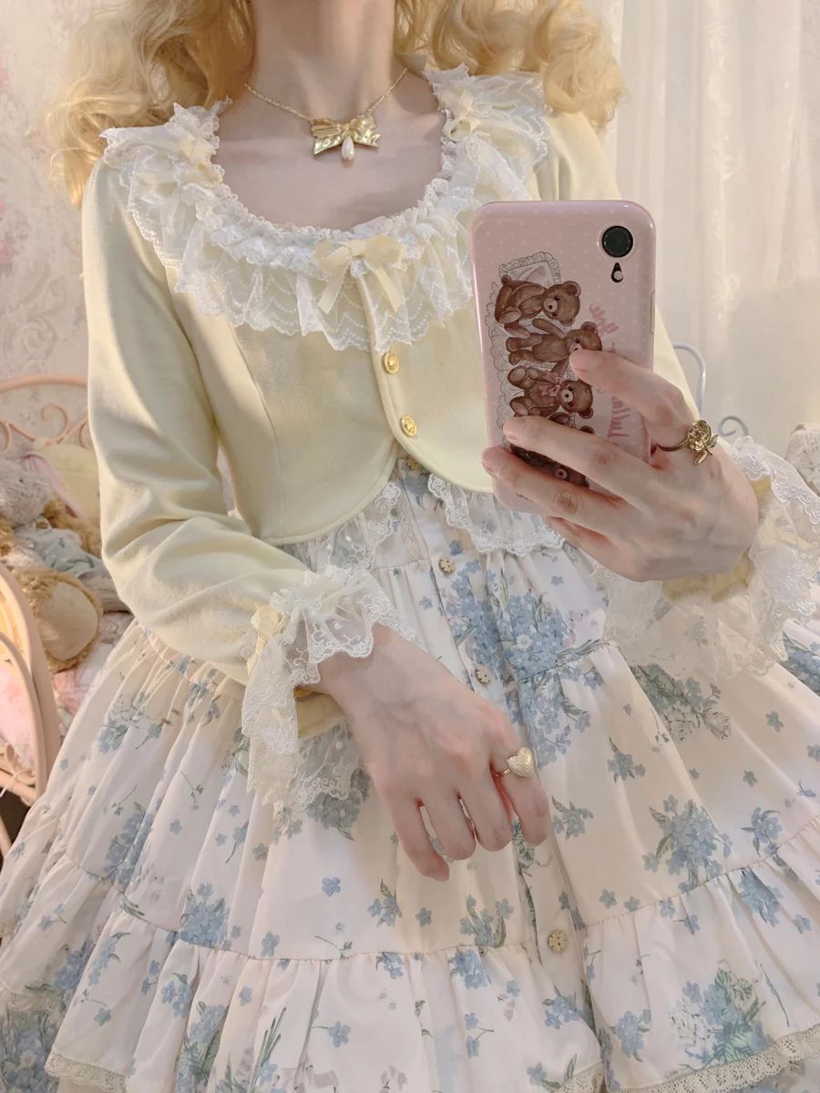 Prelude - Elegant Lolita Bolero Jacket with Lace Ruffle Frill - Image 8