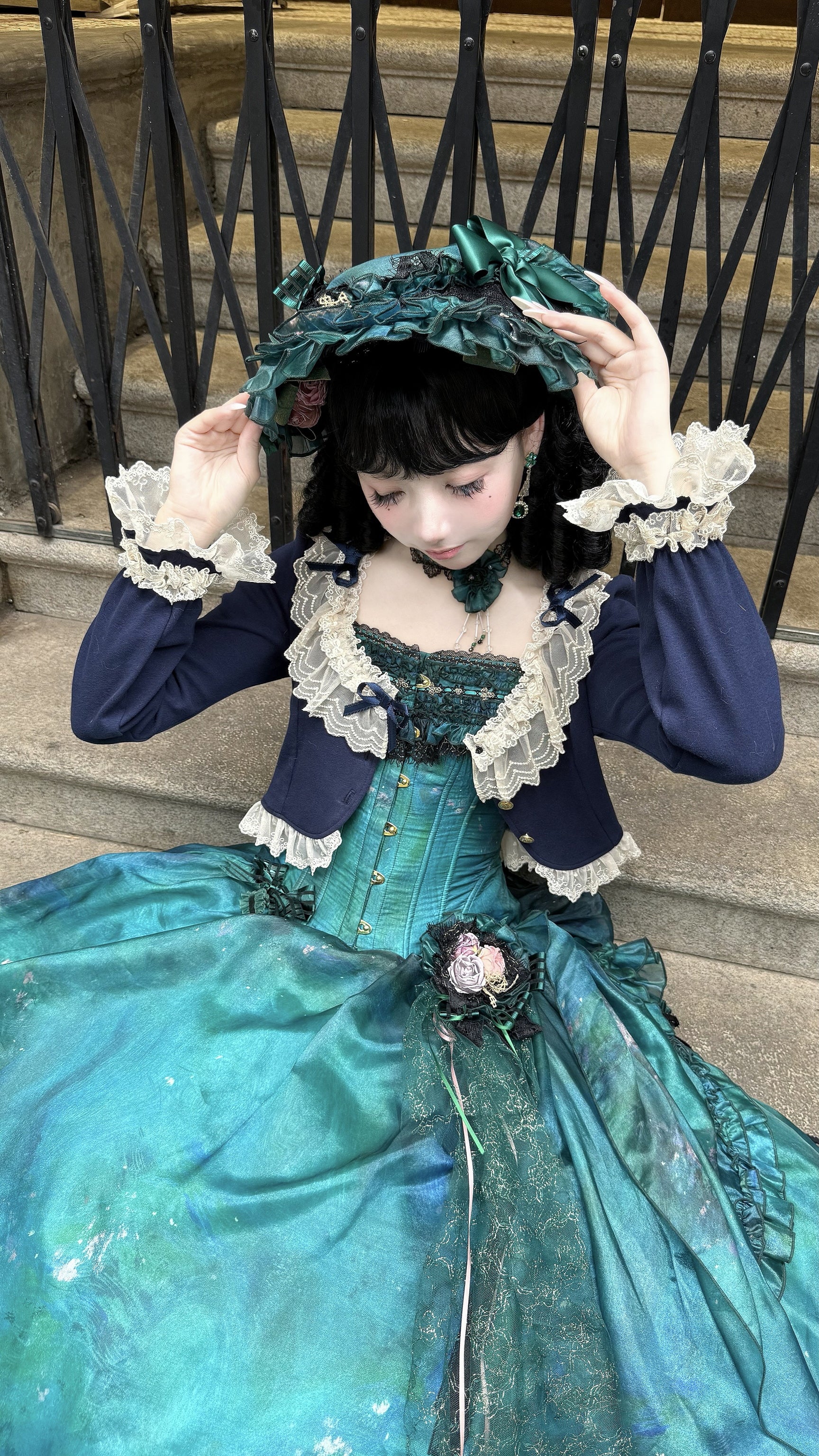 Prelude - Elegant Lolita Bolero Jacket with Lace Ruffle Frill - Image 9