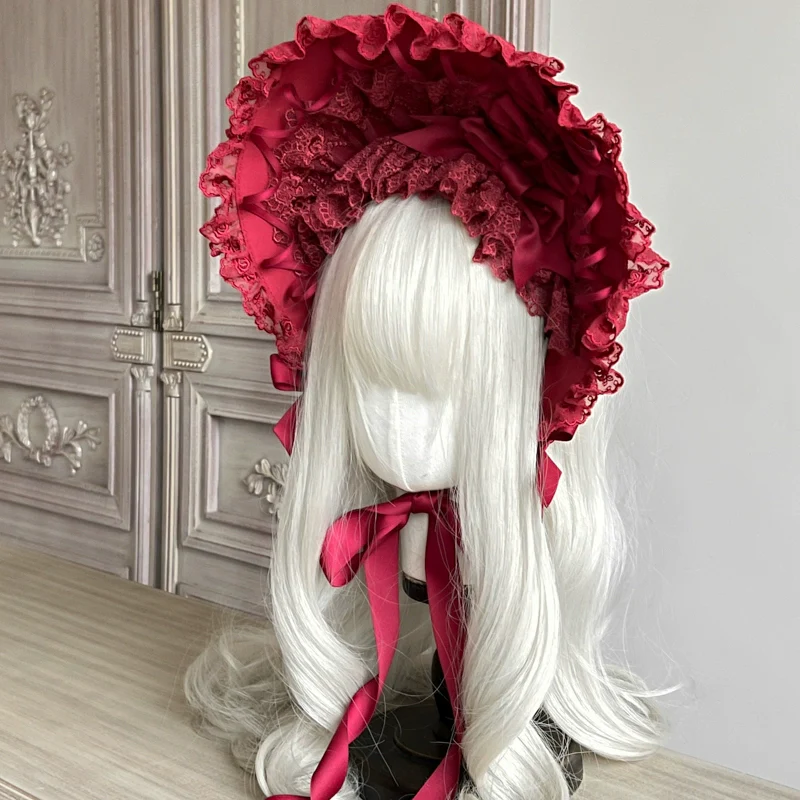 Elegant Lolita Bonnet Velvet Lolita Hat - Image 12