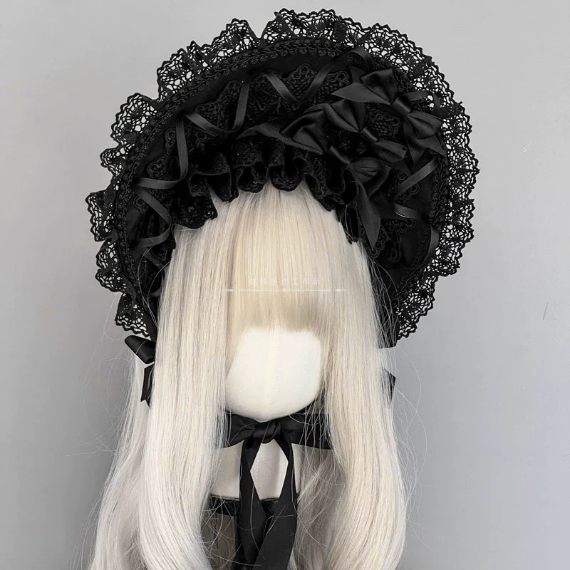 Elegant Lolita Bonnet Velvet Lolita Hat - Image 7