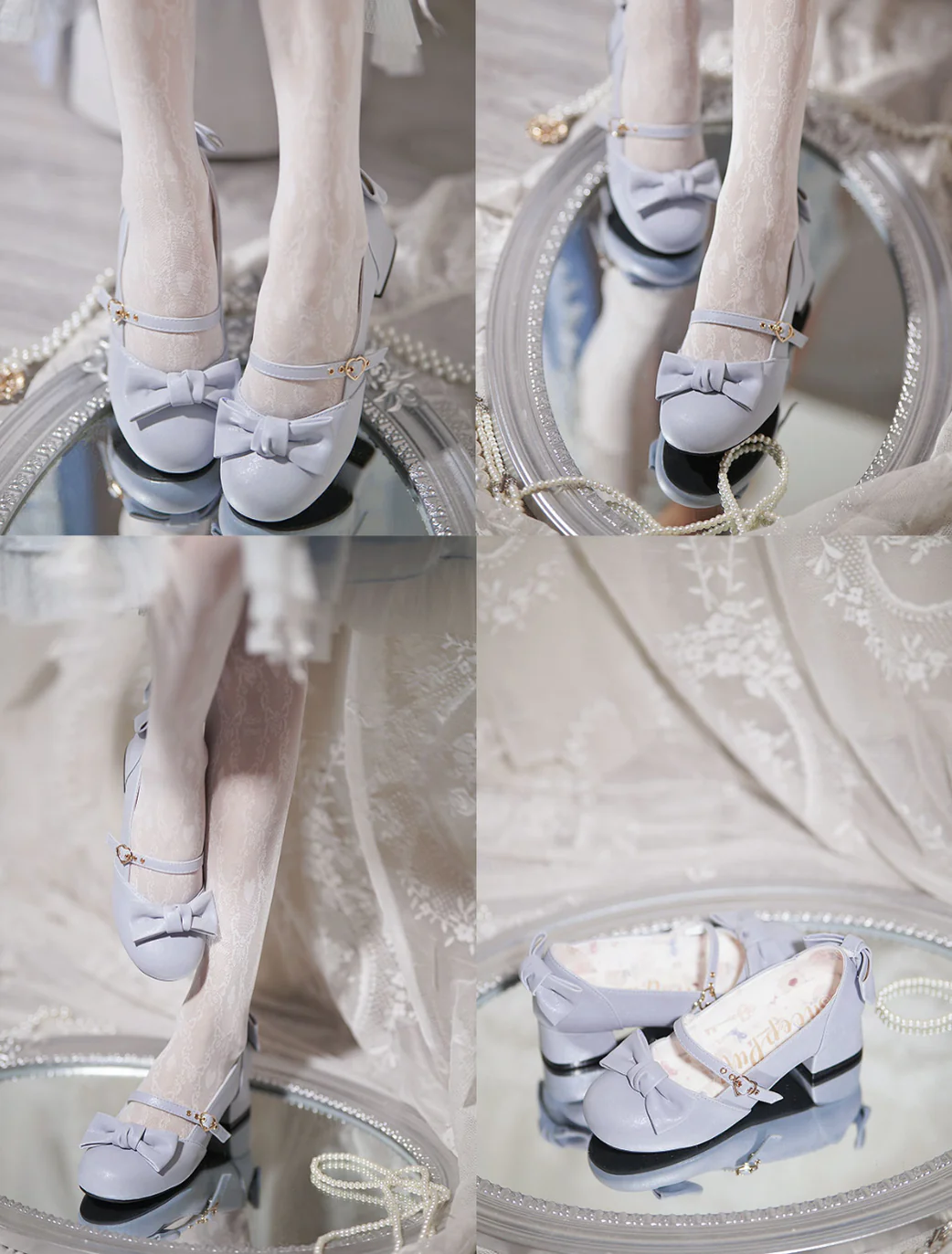 Elegant Lolita Bownot Retro High Heel Shoes - Image 22