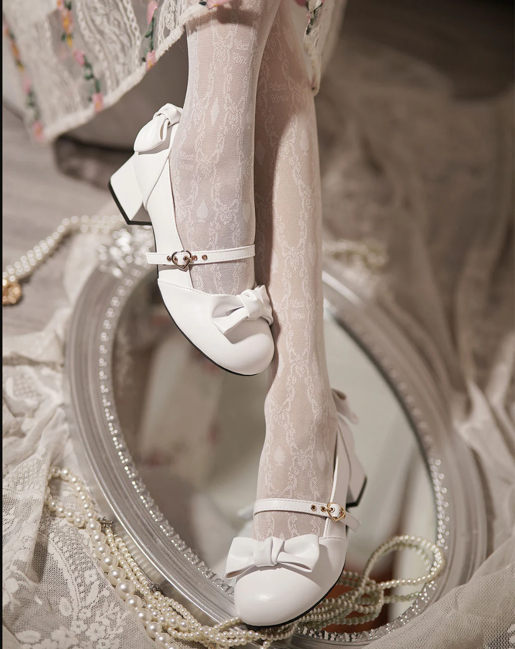 Elegant Lolita Bownot Retro High Heel Shoes - Image 27