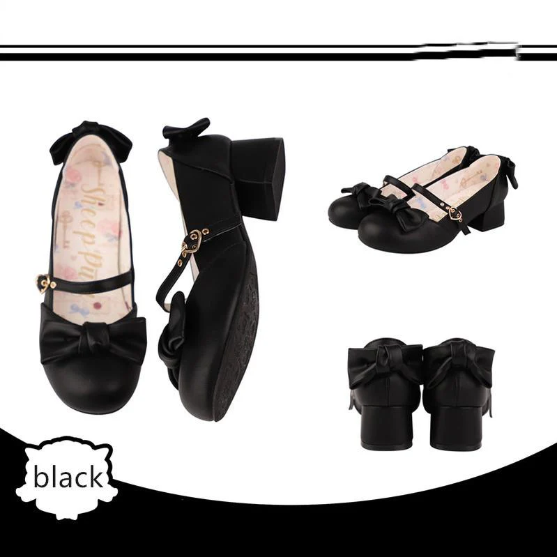 Elegant Lolita Bownot Retro High Heel Shoes - Image 8
