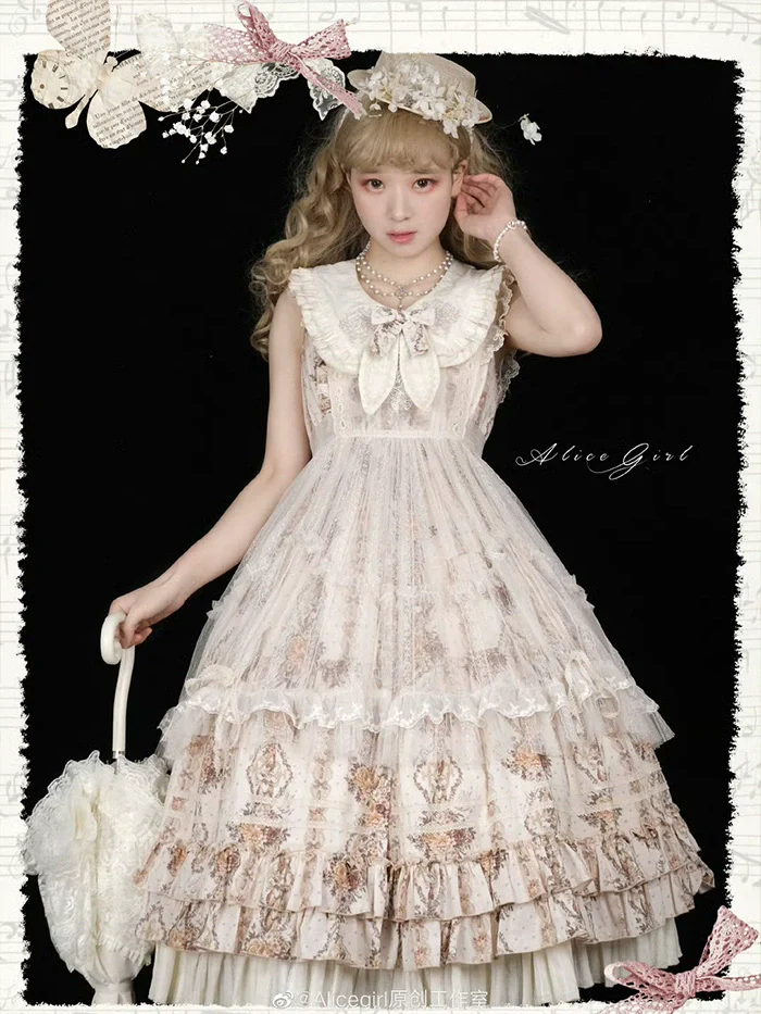 Alice Girl - Elegant Lolita Embroidered Apron with Adjustable Strap - Image 21