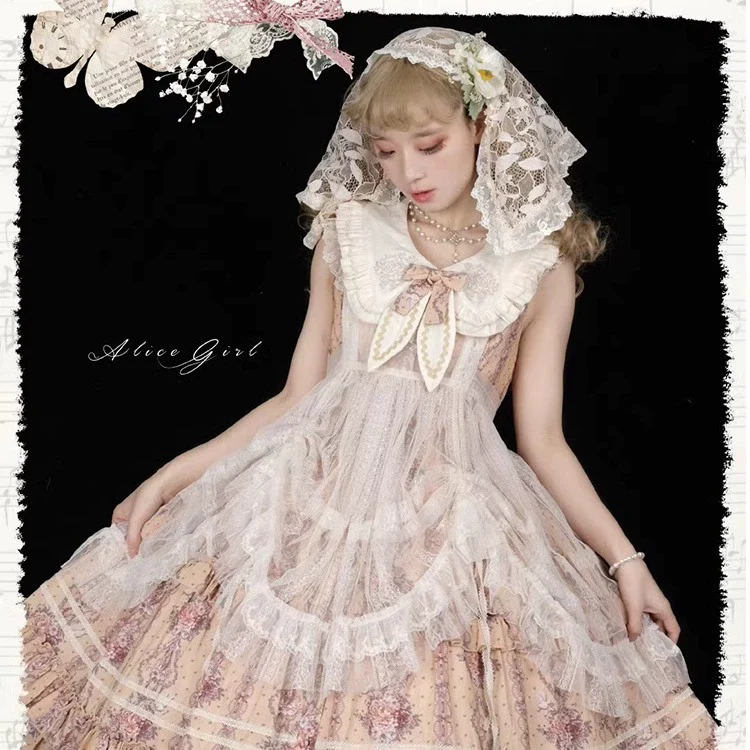 Alice Girl - Elegant Lolita Embroidered Apron with Adjustable Strap - Image 22
