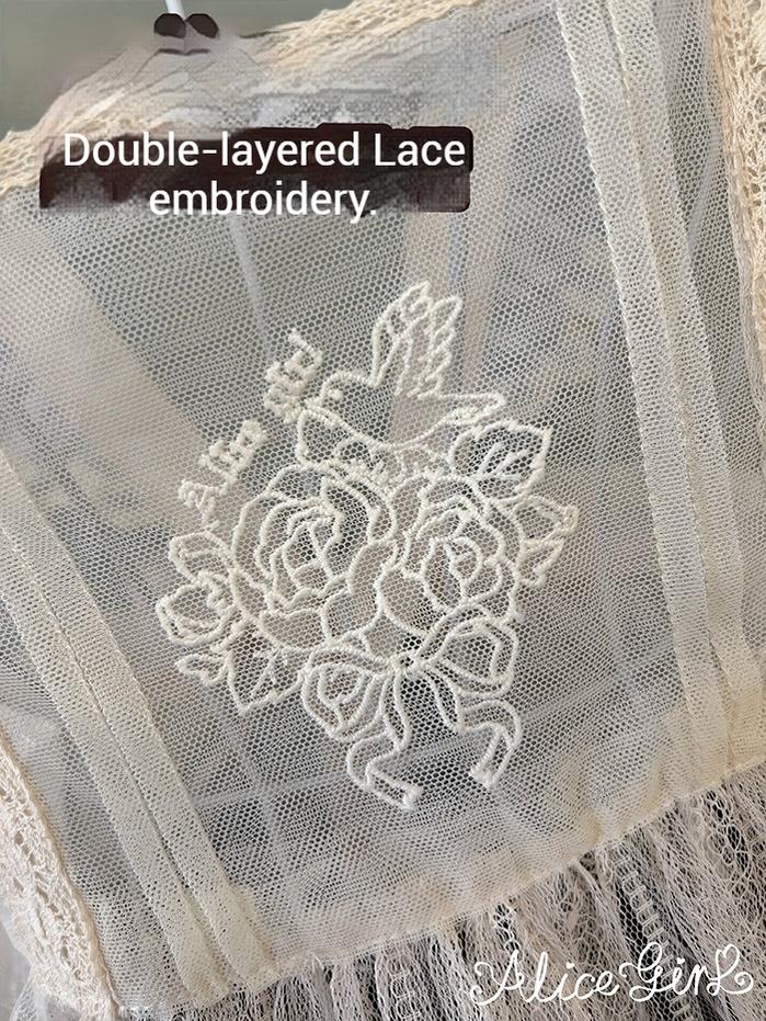Alice Girl - Elegant Lolita Embroidered Apron with Adjustable Strap - Image 29