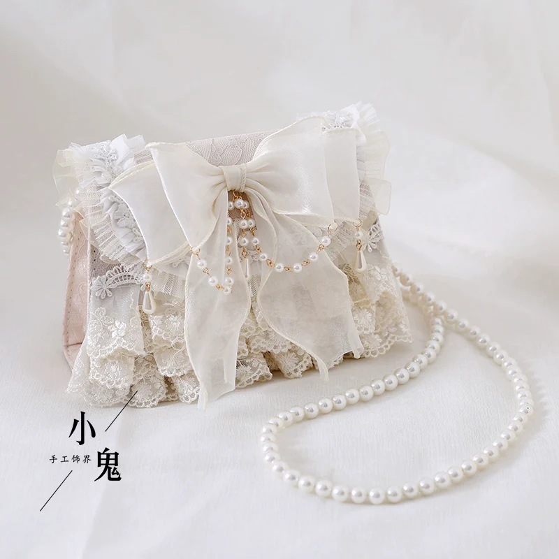 Xiaogui - Elegant Lolita Handbag Ivory Tea Party Lolita Bag - Image 13
