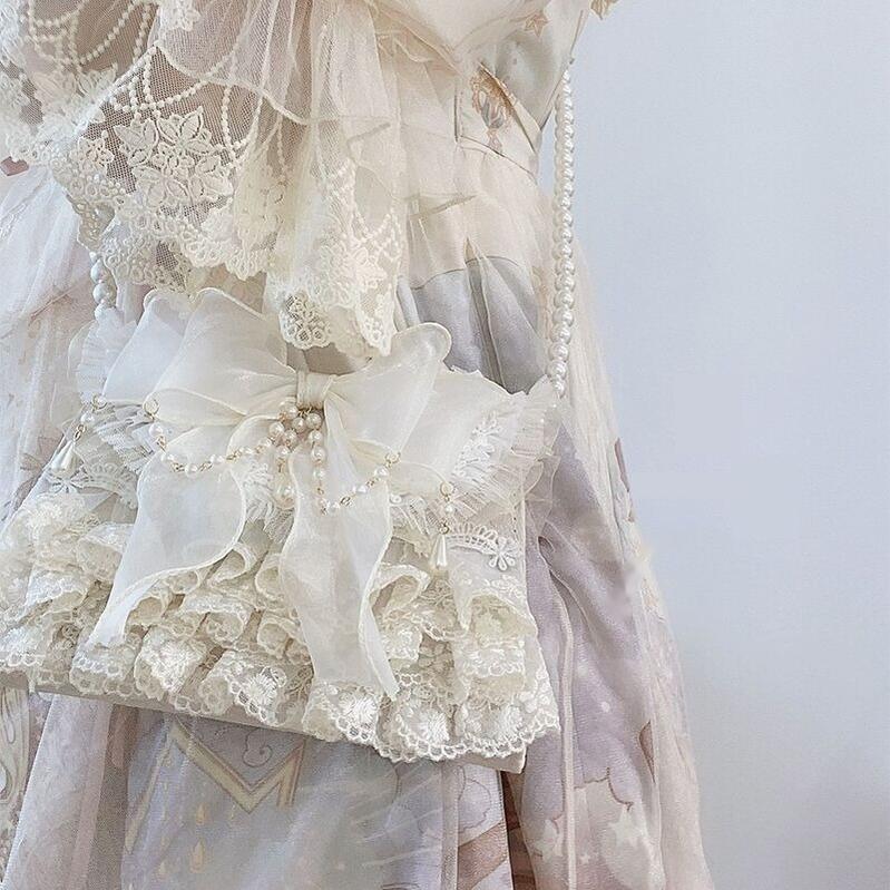 Xiaogui - Elegant Lolita Handbag Ivory Tea Party Lolita Bag - Image 4