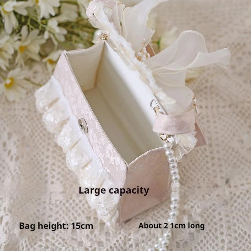 Xiaogui - Elegant Lolita Handbag Ivory Tea Party Lolita Bag - Image 5